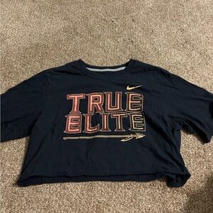 Nike Black Crop Top with Red and Gold Design- Florida State